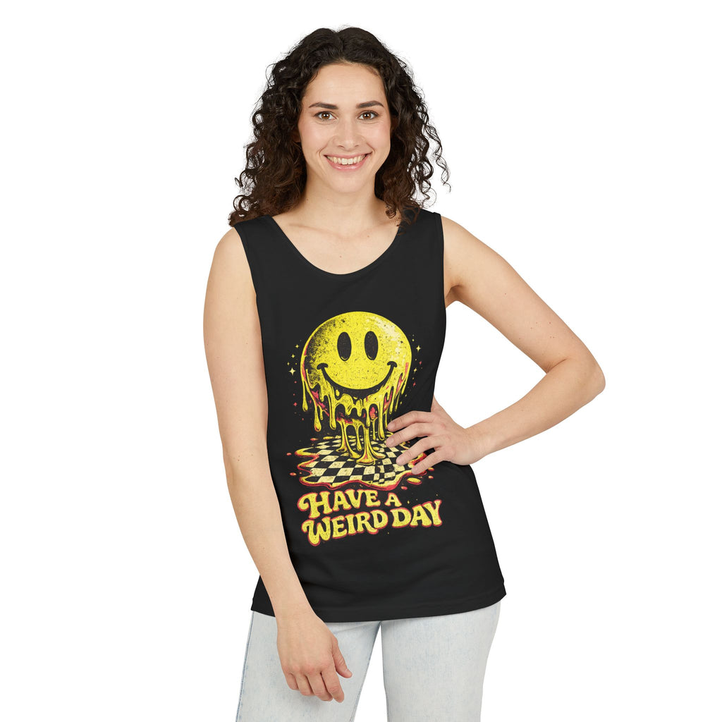 Have a Weird Day Melting Smiley Tank Top