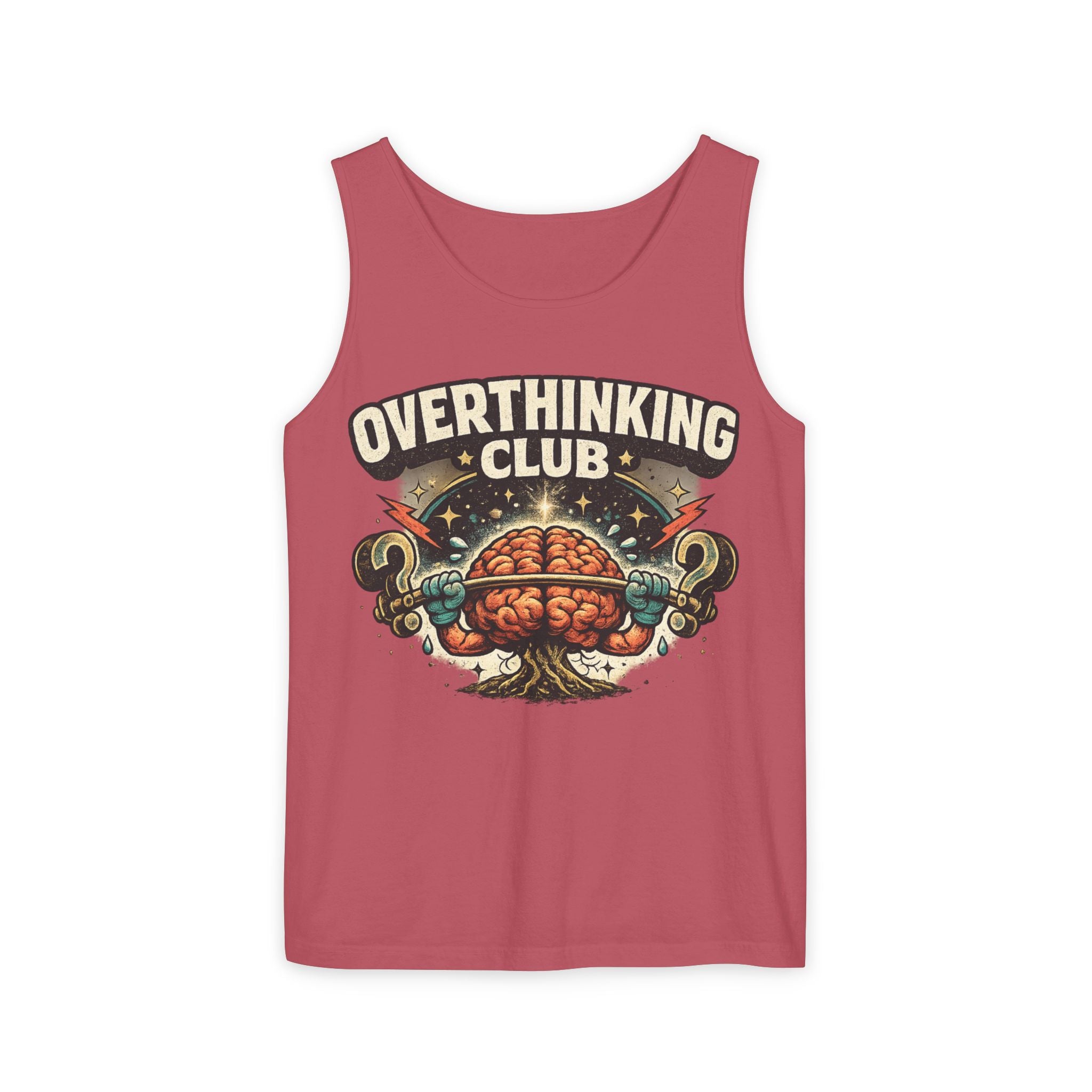 Overthinking Club Unisex Tank Top | Funny Overthinker Graphic Tank | Graphic Nature