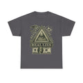 T-Shirt mit Auge der Vorsehung im Geld-Stil – Vintage-Währung Spirituelle Streetwear