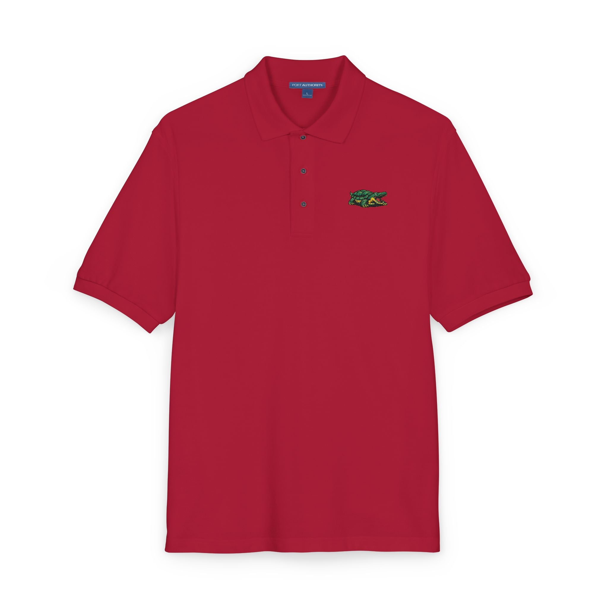Lacoste Parody Embroidered Polo Shirt — Funny Croc Twist