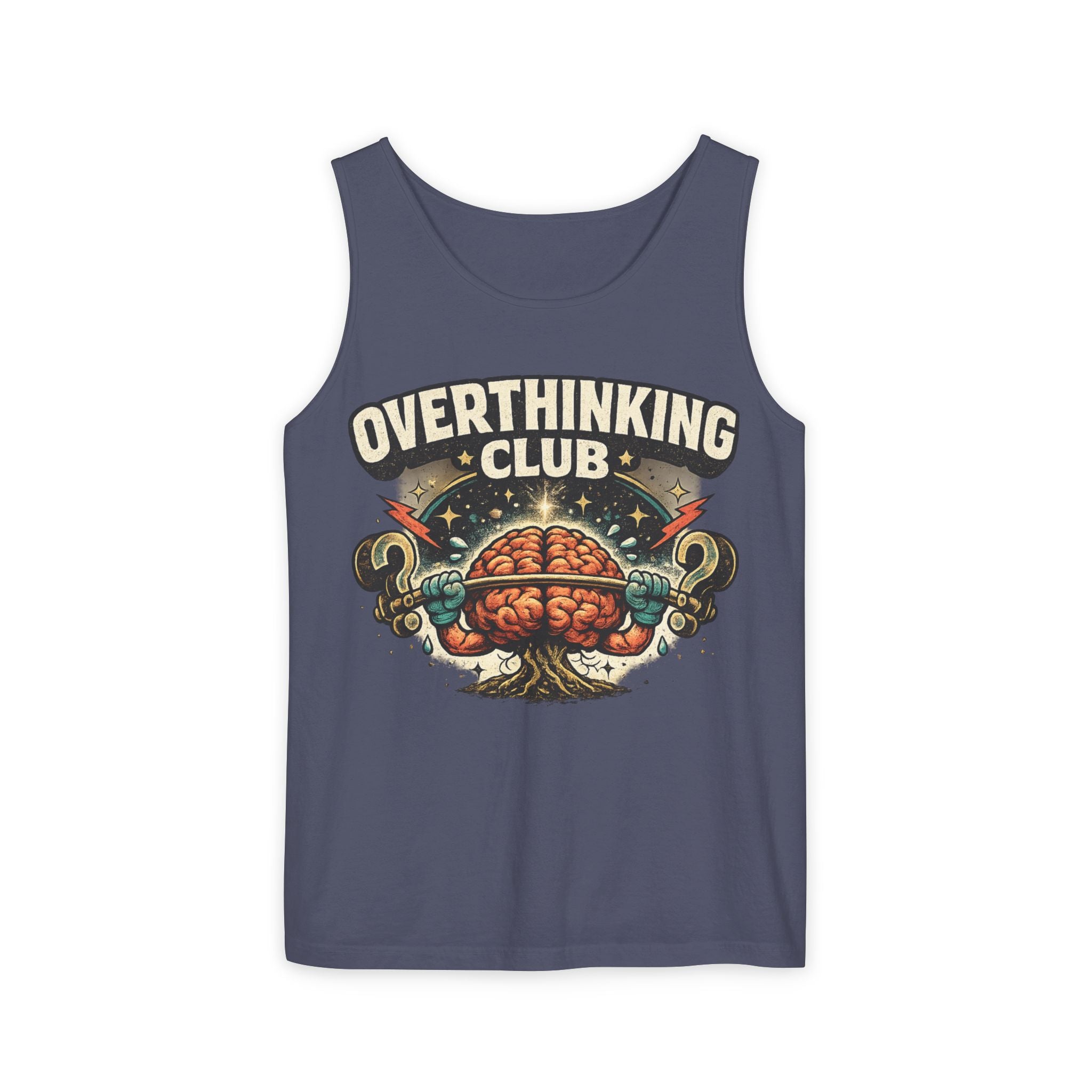 Overthinking Club Unisex Tank Top | Funny Overthinker Graphic Tank | Graphic Nature