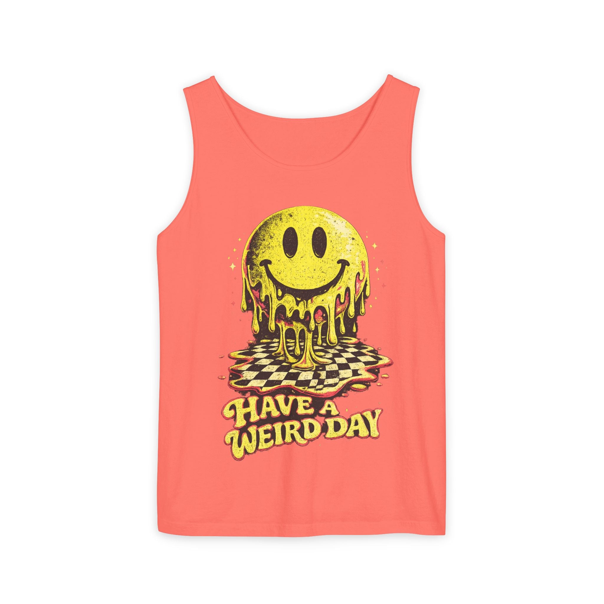 Have a Weird Day Melting Smiley Tank Top
