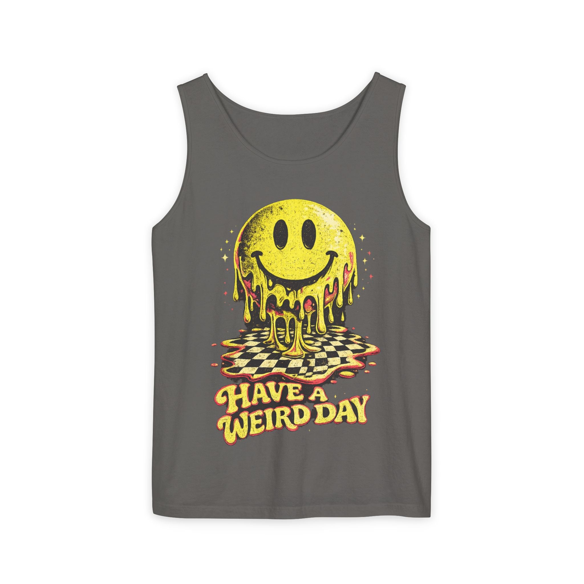 Have a Weird Day Melting Smiley Tank Top